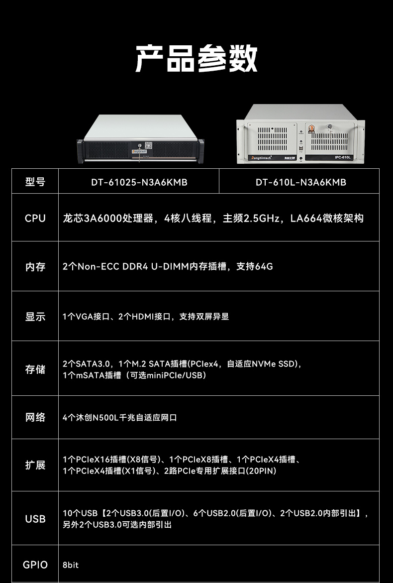 龙芯3A6000工控机,国产操作系统工业主机电脑,DT-610L-N3A6KMB.jpg