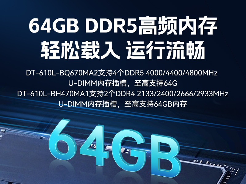 东田酷睿14代工控机|兼容win10系统硬盘冗余|智慧能源管理工业主机|DT-610L-BQ670MA2