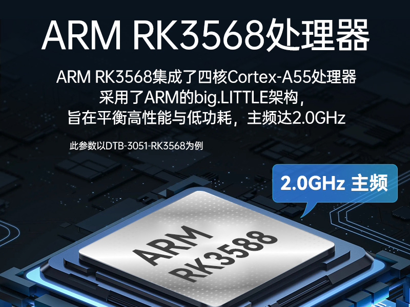 国产化嵌入式工控机|ARM RK3568小型工业主机|DTB-3051-RK3568